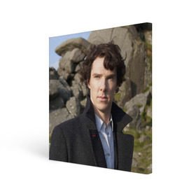 Холст квадратный с принтом Холмс в городе Новоалтайск, 100% ПВХ |  | benedict | cumberbatch | holmes | sherlock | бенедикт | камбербэтч | мориарти | холмс | шерлок