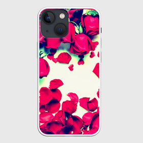 Чехол для iPhone 13 mini с принтом Розовые розы в городе Новоалтайск,  |  | лепестки | цветы