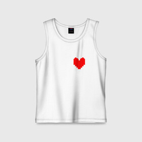 Детская майка хлопок с принтом Undertale Heart в городе Новоалтайск,  |  | heart | undertale | андертеил | сердце