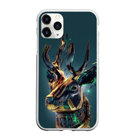 Чехол для iPhone 11 Pro Max матовый с принтом Золотой олень в городе Новоалтайск, Силикон |  | животные | золото | олень | природа | рога