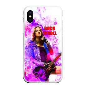 Чехол для iPhone XS Max матовый с принтом Rock-n-Roll в городе Новоалтайск, Силикон | Область печати: задняя сторона чехла, без боковых панелей | rock | гитара | девушка | концерт | рок | рок жив | рок музыка | русский рок