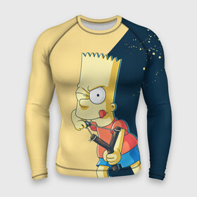 Мужской рашгард 3D с принтом Барт в городе Новоалтайск,  |  | simpsons | барт | гомер | мардж | симпсоны