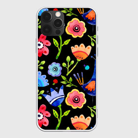 Чехол для iPhone 12 Pro Max с принтом цветочный принт в городе Новоалтайск, Силикон |  | акварель | графика | зелень | лес | лето | листья | принт | рисунок | цветок