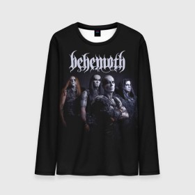 Мужской лонгслив 3D с принтом Behemoth в городе Новоалтайск, 100% полиэстер | длинные рукава, круглый вырез горловины, полуприлегающий силуэт | behemoth | dark | deathmetal | metal | бегемот | блэк метал