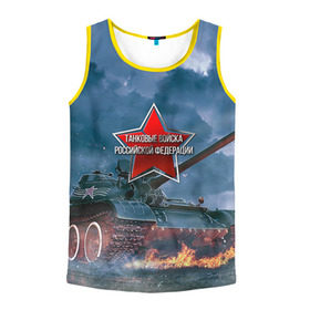 Мужская майка 3D с принтом Танковые войска РФ в городе Новоалтайск, 100% полиэстер | круглая горловина, приталенный силуэт, длина до линии бедра. Пройма и горловина окантованы тонкой бейкой | Тематика изображения на принте: танки