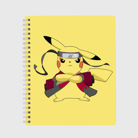 Тетрадь с принтом Pikachu в городе Новоалтайск, 100% бумага | 48 листов, плотность листов — 60 г/м2, плотность картонной обложки — 250 г/м2. Листы скреплены сбоку удобной пружинной спиралью. Уголки страниц и обложки скругленные. Цвет линий — светло-серый
 | Тематика изображения на принте: pikachu | pokeboll | pokemon | пикачу | покеболл | покемон