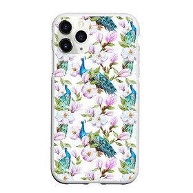 Чехол для iPhone 11 Pro Max матовый с принтом Цветы и бабочки 6 в городе Новоалтайск, Силикон |  | акварель | нежный | паттерн | цветочек | цветочный