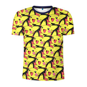 Мужская футболка 3D спортивная с принтом Pikachu в городе Новоалтайск, 100% полиэстер с улучшенными характеристиками | приталенный силуэт, круглая горловина, широкие плечи, сужается к линии бедра | Тематика изображения на принте: pikachu | pokeboll | pokemon | пикачу | покеболл | покемон