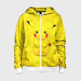 Детская толстовка 3D на молнии с принтом Pikachu в городе Новоалтайск, 100% полиэстер |  манжеты и пояс оформлены широкой мягкой резинкой, двухслойный капюшон со шнурком для регулировки, спереди карманы и застежка-молния
 | pikachu | pokeboll | pokemon | пикачу | покеболл | покемон