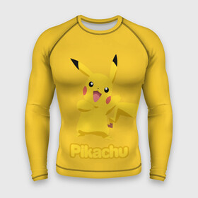 Мужской рашгард 3D с принтом Жёлтый Пика в городе Новоалтайск,  |  | pikachu | pokeboll | pokemon | пикачу | покеболл | покемон