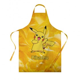 Фартук 3D с принтом Pikachu в городе Новоалтайск, 100% полиэстер | общий размер — 65 х 85 см, ширина нагрудника — 26 см, горловина — 53 см, длина завязок — 54 см, общий обхват в поясе — 173 см. Принт на завязках и на горловине наносится с двух сторон, на основной части фартука — только с внешней стороны | pikachu | pokeboll | pokemon | пикачу | покеболл | покемон