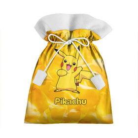 Подарочный 3D мешок с принтом Pikachu в городе Новоалтайск, 100% полиэстер | Размер: 29*39 см | Тематика изображения на принте: pikachu | pokeboll | pokemon | пикачу | покеболл | покемон