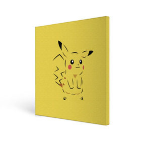 Холст квадратный с принтом Pikachu в городе Новоалтайск, 100% ПВХ |  | pikachu | pokeboll | pokemon | пикачу | покеболл | покемон
