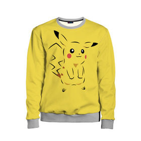 Детский свитшот 3D с принтом Pikachu в городе Новоалтайск, 100% полиэстер | свободная посадка, прямой крой, мягкая тканевая резинка на рукавах и понизу свитшота | Тематика изображения на принте: pikachu | pokeboll | pokemon | пикачу | покеболл | покемон