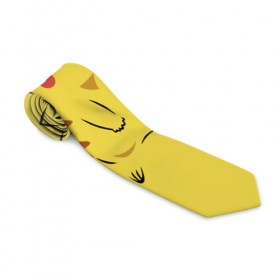 Галстук 3D с принтом Pikachu в городе Новоалтайск, 100% полиэстер | Длина 148 см; Плотность 150-180 г/м2 | Тематика изображения на принте: pikachu | pokeboll | pokemon | пикачу | покеболл | покемон