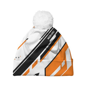 Шапка 3D c помпоном с принтом cs:go - Asiimov P90 Style в городе Новоалтайск, 100% полиэстер | универсальный размер, печать по всей поверхности изделия | asiimov | cs | csgo | азимов | кс