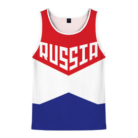Мужская майка 3D с принтом Россия в городе Новоалтайск, 100% полиэстер | круглая горловина, приталенный силуэт, длина до линии бедра. Пройма и горловина окантованы тонкой бейкой | 2016 | russia | рио | россия