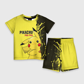 Детский костюм с шортами 3D с принтом Pikachu Pika Pika в городе Новоалтайск,  |  | go | pikachu | pokemon | го | пика | пикачу | покемон