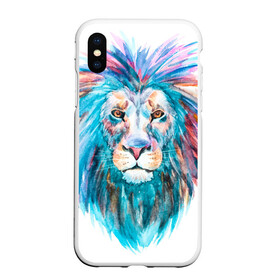 Чехол для iPhone XS Max матовый с принтом Живописный лев в городе Новоалтайск, Силикон | Область печати: задняя сторона чехла, без боковых панелей | lion | грива | дикая кошка | добыча | животное | зверь | искусство | картина | клыки | когти | король джунглей | лев | макет | мясо | набросок | портрет | хищник | царь зверей | эскиз