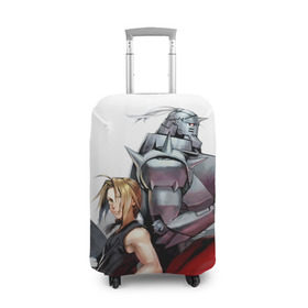 Чехол для чемодана 3D с принтом Fullmetal Alchemist в городе Новоалтайск, 86% полиэфир, 14% спандекс | двустороннее нанесение принта, прорези для ручек и колес | alchemist | anime | fullmetal alchemist | алхимик | аниме | стальной алхимик