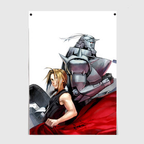 Постер с принтом Fullmetal Alchemist в городе Новоалтайск, 100% бумага
 | бумага, плотность 150 мг. Матовая, но за счет высокого коэффициента гладкости имеет небольшой блеск и дает на свету блики, но в отличии от глянцевой бумаги не покрыта лаком | alchemist | anime | fullmetal alchemist | алхимик | аниме | стальной алхимик