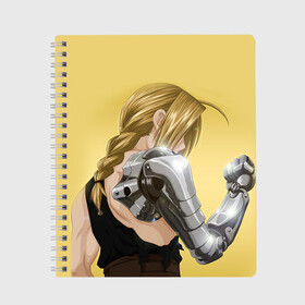 Тетрадь с принтом Fullmetal Alchemist в городе Новоалтайск, 100% бумага | 48 листов, плотность листов — 60 г/м2, плотность картонной обложки — 250 г/м2. Листы скреплены сбоку удобной пружинной спиралью. Уголки страниц и обложки скругленные. Цвет линий — светло-серый
 | alchemist | anime | fullmetal alchemist | алхимик | аниме | стальной алхимик