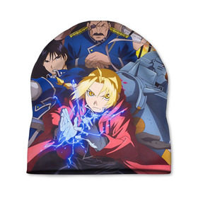 Шапка 3D с принтом Fullmetal Alchemist в городе Новоалтайск, 100% полиэстер | универсальный размер, печать по всей поверхности изделия | alchemist | anime | fullmetal alchemist | алхимик | стальной алхимик