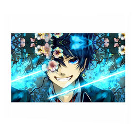 Бумага для упаковки 3D с принтом Blue Exorcist в городе Новоалтайск, пластик и полированная сталь | круглая форма, металлическое крепление в виде кольца | anime | ao no exorcist | экзорцист
