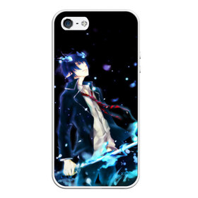 Чехол для iPhone 5/5S матовый с принтом Blue Exorcist в городе Новоалтайск, Силикон | Область печати: задняя сторона чехла, без боковых панелей | anime | ao no exorcist | blue exorcist | аниме | синий экзорцист | экзорцист