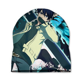 Шапка 3D с принтом Blue Exorcist в городе Новоалтайск, 100% полиэстер | универсальный размер, печать по всей поверхности изделия | Тематика изображения на принте: anime | ao no exorcist | blue exorcist | аниме | синий экзорцист | экзорцист