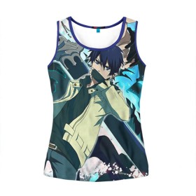Женская майка 3D с принтом Blue Exorcist в городе Новоалтайск, 100% полиэстер | круглая горловина, прямой силуэт, длина до линии бедра | anime | ao no exorcist | blue exorcist | аниме | синий экзорцист | экзорцист