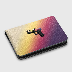 Картхолдер с принтом с принтом cs:go Градиент 1 в городе Новоалтайск, натуральная матовая кожа | размер 7,3 х 10 см; кардхолдер имеет 4 кармана для карт; | awp | counter | csgo | strike | авп | градиент | кейс | контер | контр | ксго | скин | страйк