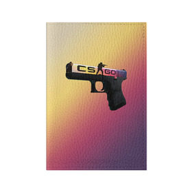 Обложка для паспорта матовая кожа с принтом cs:go Градиент 1 в городе Новоалтайск, натуральная матовая кожа | размер 19,3 х 13,7 см; прозрачные пластиковые крепления | awp | counter | csgo | strike | авп | градиент | кейс | контер | контр | ксго | скин | страйк