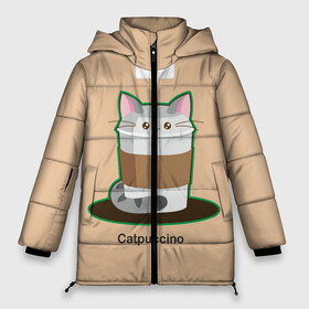 Женская зимняя куртка 3D с принтом Catpuccino в городе Новоалтайск, верх — 100% полиэстер; подкладка — 100% полиэстер; утеплитель — 100% полиэстер | длина ниже бедра, силуэт Оверсайз. Есть воротник-стойка, отстегивающийся капюшон и ветрозащитная планка. 

Боковые карманы с листочкой на кнопках и внутренний карман на молнии | capuccino | cat | catpuccino | meow | капуччино | кот | котпуччино | кофе | мяу | стакан
