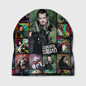 Шапка 3D с принтом Suicide Squad Rick Flag в городе Новоалтайск, 100% полиэстер | универсальный размер, печать по всей поверхности изделия | suicide squad | юэль киннаман rick flag