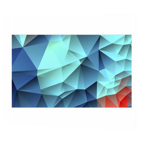 Бумага для упаковки 3D с принтом Polygon blue в городе Новоалтайск, пластик и полированная сталь | круглая форма, металлическое крепление в виде кольца | Тематика изображения на принте: полигон | текстура