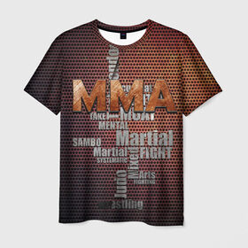 Мужская футболка 3D с принтом MMA в городе Новоалтайск, 100% полиэфир | прямой крой, круглый вырез горловины, длина до линии бедер | judo | mixed | mma | sambo | wrestling