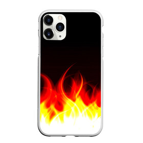 Чехол для iPhone 11 Pro матовый с принтом Flame в городе Новоалтайск, Силикон |  | пламя | черный | яркий