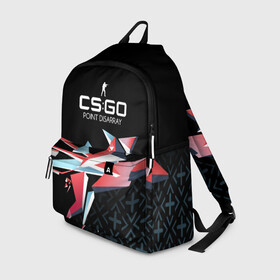 Рюкзак 3D с принтом cs:go - Point Disarray style (Буйство красок) в городе Новоалтайск, 100% полиэстер | лямки с регулируемой длиной, сверху петелька, чтобы рюкзак можно было повесить на вешалку. Основное отделение закрывается на молнию, как и внешний карман. Внутри два дополнительных кармана, один из которых закрывается на молнию. По бокам два дополнительных кармашка | Тематика изображения на принте: cs | csgo | го | кс