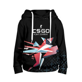 Детская толстовка 3D с принтом cs:go - Point Disarray style (Буйство красок) в городе Новоалтайск, 100% полиэстер | двухслойный капюшон со шнурком для регулировки, мягкие манжеты на рукавах и по низу толстовки, спереди карман-кенгуру с мягким внутренним слоем | cs | csgo | го | кс