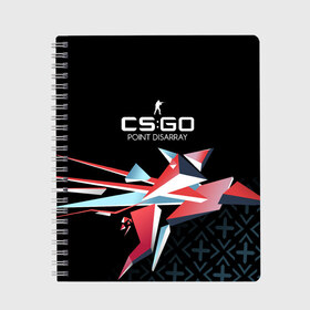Тетрадь с принтом csgo - Point Disarray style (Буйство красок) в городе Новоалтайск, 100% бумага | 48 листов, плотность листов — 60 г/м2, плотность картонной обложки — 250 г/м2. Листы скреплены сбоку удобной пружинной спиралью. Уголки страниц и обложки скругленные. Цвет линий — светло-серый
 | Тематика изображения на принте: cs | csgo | го | кс