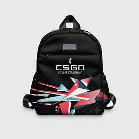 Детский рюкзак 3D с принтом cs:go - Point Disarray style (Буйство красок) в городе Новоалтайск, 100% полиэстер | лямки с регулируемой длиной, сверху петелька, чтобы рюкзак можно было повесить на вешалку. Основное отделение закрывается на молнию, как и внешний карман. Внутри дополнительный карман. По бокам два дополнительных кармашка | Тематика изображения на принте: cs | csgo | го | кс