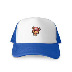 Кепка тракер с сеткой с принтом One Piece. Chopper. 8 bit. в городе Новоалтайск, трикотажное полотно; задняя часть — сетка | длинный козырек, универсальный размер, пластиковая застежка | Тематика изображения на принте: chopper | one piece | pixel art | ванпис | пиксель арт | чоппер