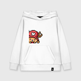 Детская толстовка хлопок с принтом One Piece Chopper 8 bit в городе Новоалтайск, 100% хлопок | Круглый горловой вырез, эластичные манжеты, пояс, капюшен | chopper | one piece | pixel art | ванпис | пиксель арт | чоппер