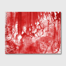 Альбом для рисования с принтом Кровь в городе Новоалтайск, 100% бумага
 | матовая бумага, плотность 200 мг. | брызги | капли | кровь | ужас | хэллоуин