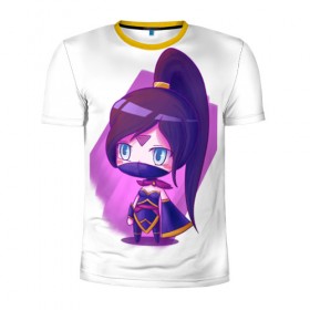 Мужская футболка 3D спортивная с принтом Templar Assassin Cute в городе Новоалтайск, 100% полиэстер с улучшенными характеристиками | приталенный силуэт, круглая горловина, широкие плечи, сужается к линии бедра | Тематика изображения на принте: dota | dota 2 | дота | дотан | раки | темпларка