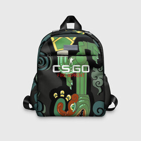 Детский рюкзак 3D с принтом cs:go - Fire Serpent (Огненный змей) в городе Новоалтайск, 100% полиэстер | лямки с регулируемой длиной, сверху петелька, чтобы рюкзак можно было повесить на вешалку. Основное отделение закрывается на молнию, как и внешний карман. Внутри дополнительный карман. По бокам два дополнительных кармашка | ak | cs | csgo | fire | seprent | го | змей | кс | огненный | тайное