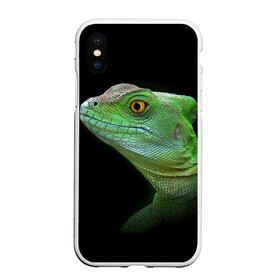 Чехол для iPhone XS Max матовый с принтом Рептилоид в городе Новоалтайск, Силикон | Область печати: задняя сторона чехла, без боковых панелей | Тематика изображения на принте: о.м.с.к. | природа | ящерица