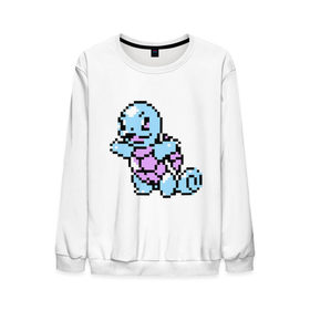 Мужской свитшот 3D с принтом Squirtle (pokemon) в городе Новоалтайск, 100% полиэстер с мягким внутренним слоем | круглый вырез горловины, мягкая резинка на манжетах и поясе, свободная посадка по фигуре | squirtle | пиксели | покемоны | рokemon | сквиртл