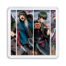Магнит 55*55 с принтом Gintama в городе Новоалтайск, Пластик | Размер: 65*65 мм; Размер печати: 55*55 мм | 